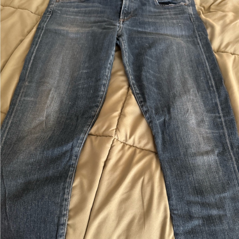 Citizens Of Humanity Blue Skinny Jeans with Vintage Fading